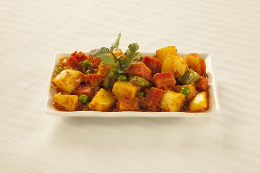 Mixed vegetable indian pakistani masala cuisine 