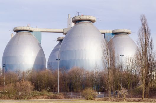 Septic tanks, digesters of a wastewater treatment plant are usually ovoid container. Due to the digesters, biogas is