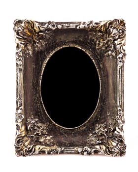 Empty vintage frame isolated on white. Saved with clipping path.