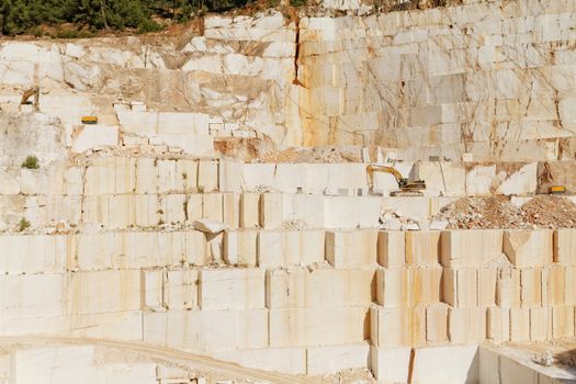 Photo of white marble quarry in Thassos, Greece