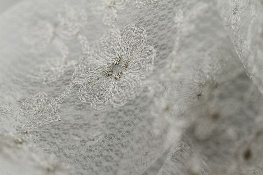 Beautiful lace with flower pattern - macro photo