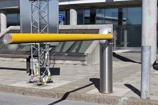 A road barrier on a public place