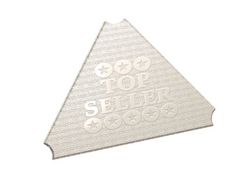 High Quality Top seller product badge isolated on white.