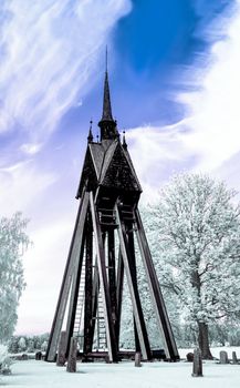 Old bell tower of Skoldinge church