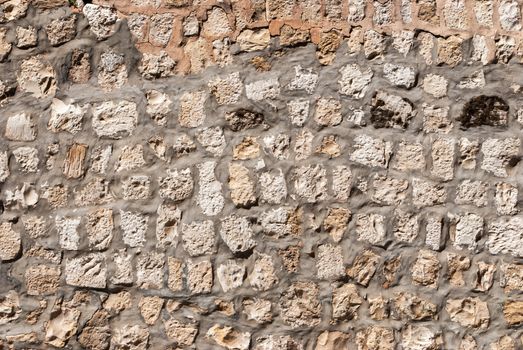 Old wall made of the Jerusalem stone. Israel