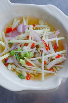 spicy mango salad , asian style food