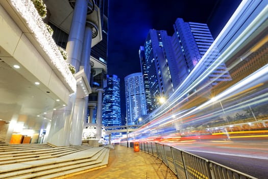 hong kong traffic at night