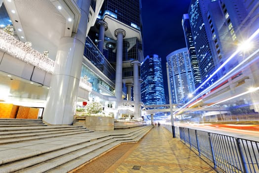 hong kong traffic at night