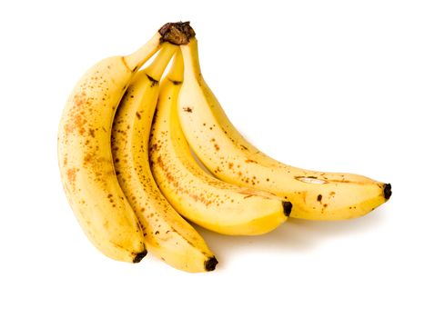 Bunch of bananas isolated on white background.