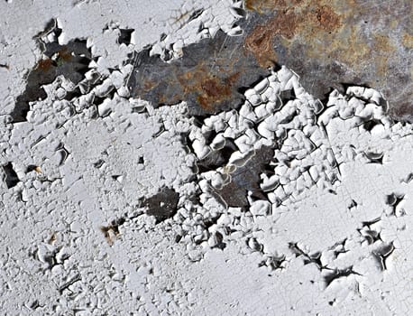 abstract background or texture old white paint peeled