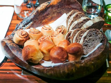 Breads in Basket -Different Breads in Basket on Table