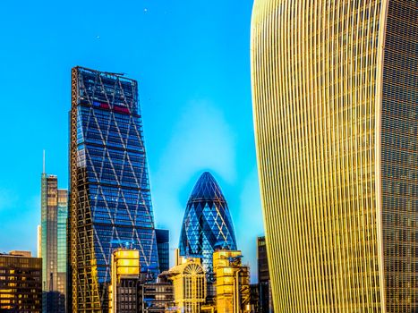 Cheesegrater, Gherkin and Walkie Talkie Buildings London, February 2015