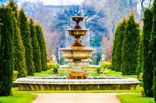 Elegant Fountain With Dripping Water in Regent's Park, London