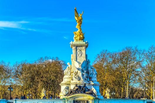 Architecture of Queen Victoria Memorial Statue at Buckingham Palace, London