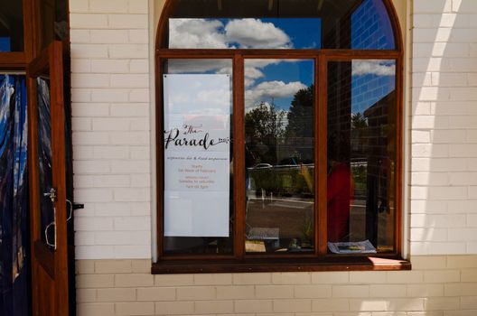 A new cafe, called "The Parade", on its opening day in Hazelbrook, Blue Mountains, New South Wales, Australia.
