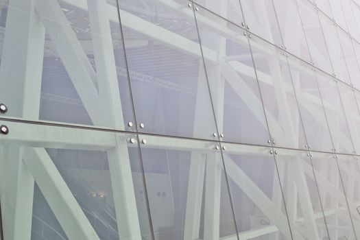 Part of wall of modern office building