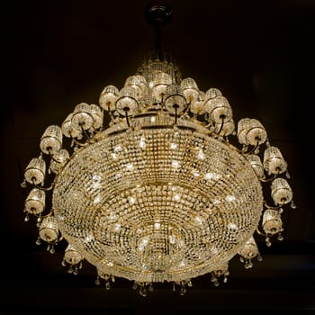 Chrystal chandelier with black background