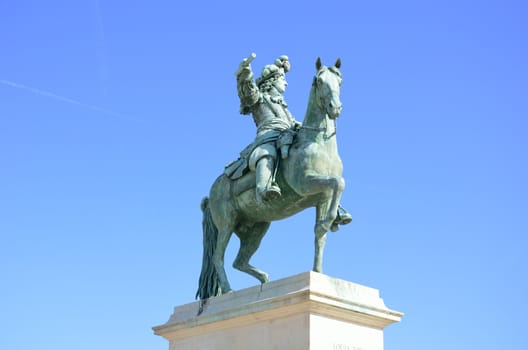 Statue of Louis 14th at versailles