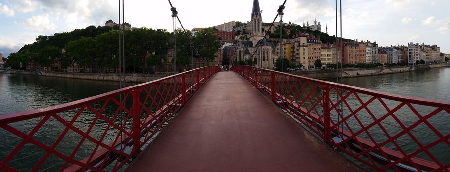 Panoramic view from Paul Couturier bridge (Passerelle Paul-Couturier)