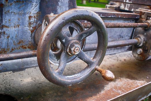 Photograph of an old rusty metal machine