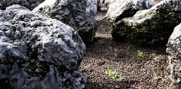 Photograph of some rocks on a natural background