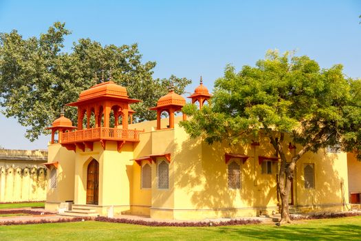 House in Jantar Mantar astronomy garden, Jaipur, India