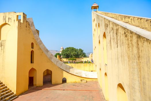 Observation deck of the vrihat samrat yantra (the world's largest sundial), Jaipur, India