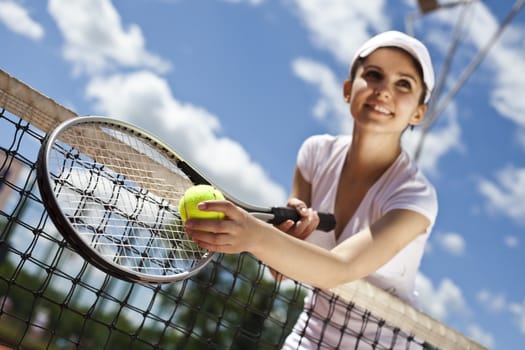 Tennis player, natural colorful tone