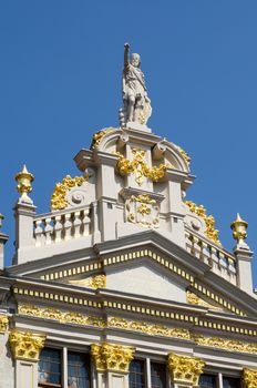 Ornate buildings of Grand Place, Brussels, Belgium