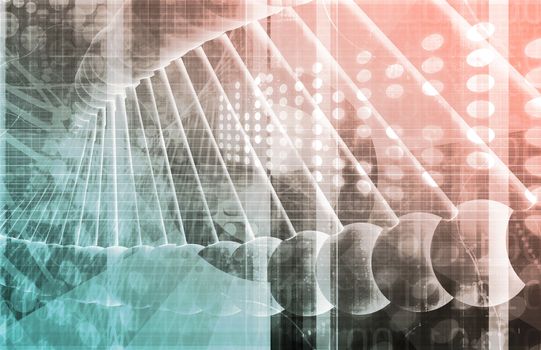Medical Genetics or Genetic DNA Abstract Image