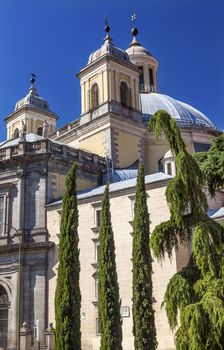 San Francisco el Grande Royal Basilica Steeples Outside Madrid Spain. Basilica designed in the second half of 1700s, completed by Francisco Sabatini.