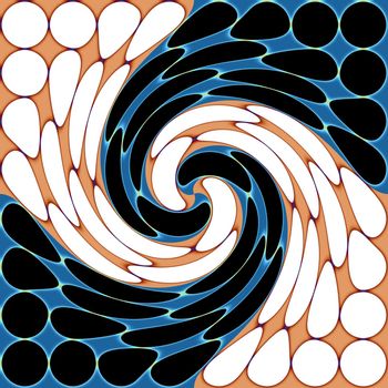 Digital computer graphic - decorative baclground with abstraction spiral for design.