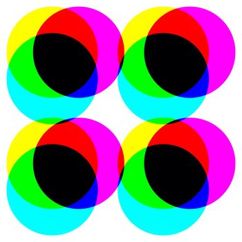Digital computer graphic - abstraction background with a circles in a bright colors for design.
