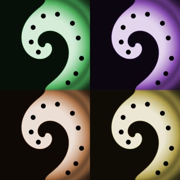 Digital computer graphic - decorative baclground with abstraction spiral for design.