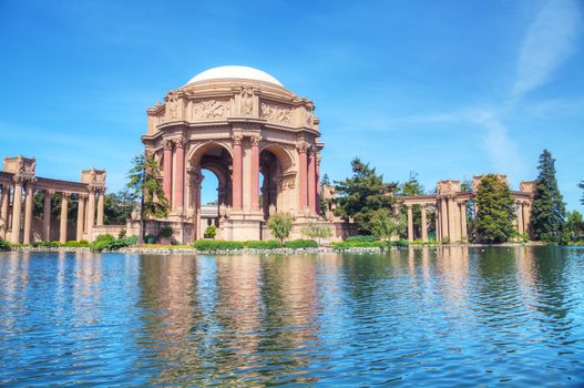 The Palace of Fine Arts in San Francisco, California