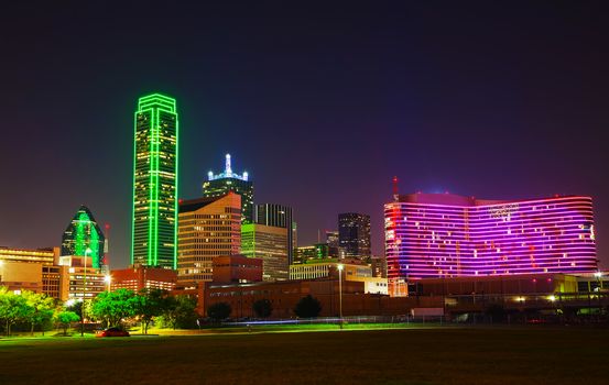 Dallas, Texas cityscape at the night time