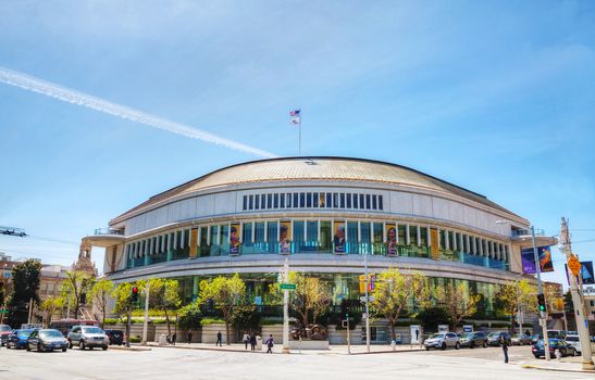 SAN FRANCISCO - APRIL 23: Louise M. Davies Symphony hall on April 23, 2014 in San Francisco, California. It's the concert hall component of the San Francisco War Memorial and Performing Arts Center.