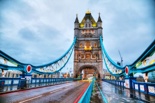 Tower bridge in London, Great Britain in the morning