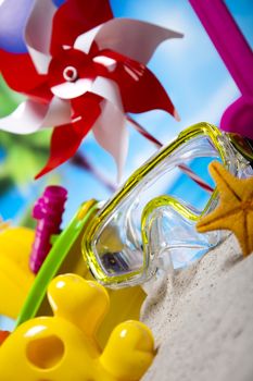 Beach accessories, summer vacation