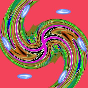 Digital computer graphic - decorative baclground with abstraction spiral for design.