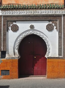 marrakech city morocco genuine house gate architecture