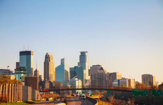 Downtown Minneapolis, Minnesota in the morning