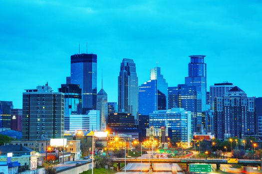 Downtown Minneapolis, Minnesota early in the morning