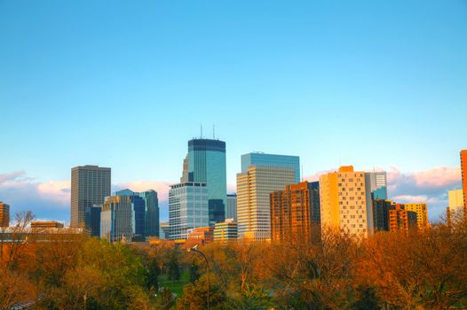 Downtown Minneapolis, Minnesota in the morning