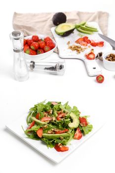 Delicious salad on the table