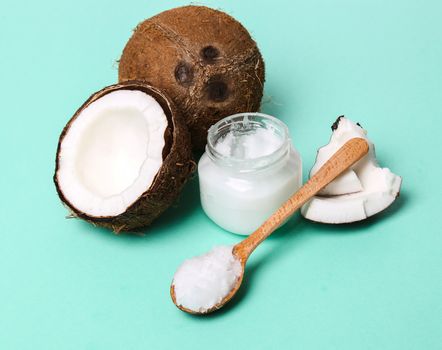 Drink. Coconut on the table