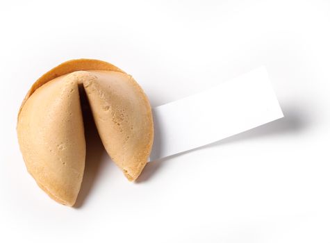 Fortune cookie on a white background