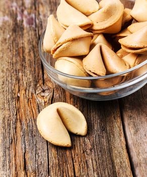 Fortune cookie on the table