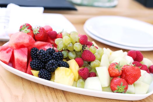 Delicious fruits on the table
