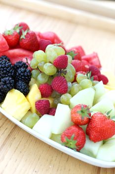 Delicious fruits on the table